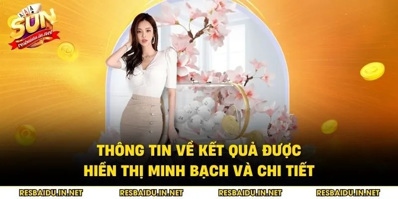 Thông tin về kết quả được hiển thị minh bạch và chi tiết